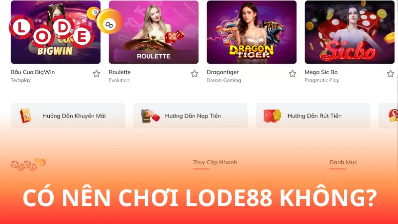 Có nên chọn chơi cá cược tại Lode88 hay không?