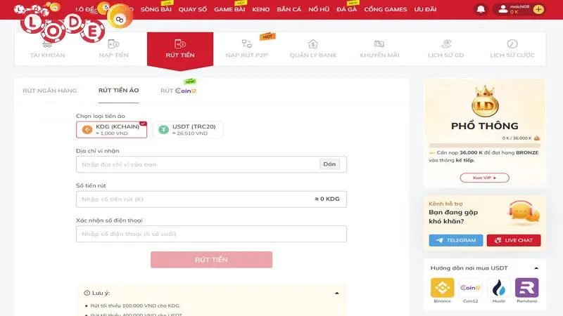 Rút bằng tiền ảo tiện lợi, hiện đại hơn