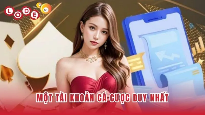 Mỗi hội viên chỉ sở hữu một tài khoản cá cược duy nhất